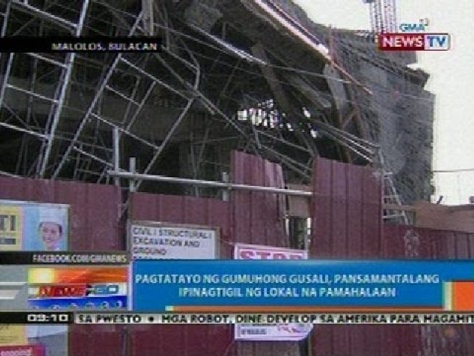 NTG: Bahagi ng itinatayong gusali ng isang eskwelahan, gumuho; apat na trabahador, sugatan