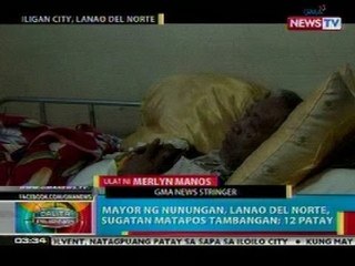 BP: Mayor ng Nunungan, Lanao del Norte, sugatan matapos tambangan