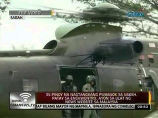 24 Oras: 35 Pinoy na nagtangkang pumasok sa Sabah, patay sa engkwentro