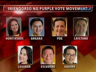 24Oras: 7 senatorial candidates, inendorso ng Purple Vote Movement