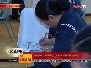 KB: Huling araw ng local absentee voting