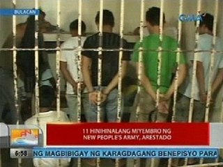 UB: 11 hinihinalang miyembro ng New People's Army, arestado (Bulacan)