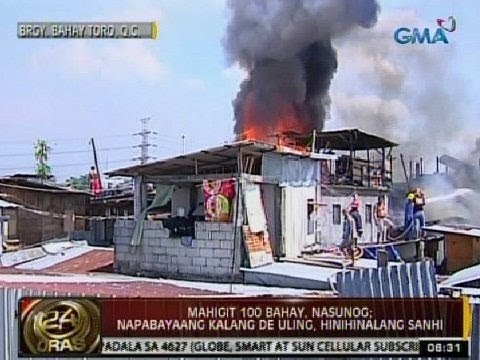 24Oras: Mahigit 100 bahay, nasunog sa Brgy. Bahay-Toro, Q.C.