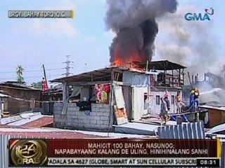 24Oras: Mahigit 100 bahay, nasunog sa Brgy. Bahay-Toro, Q.C.