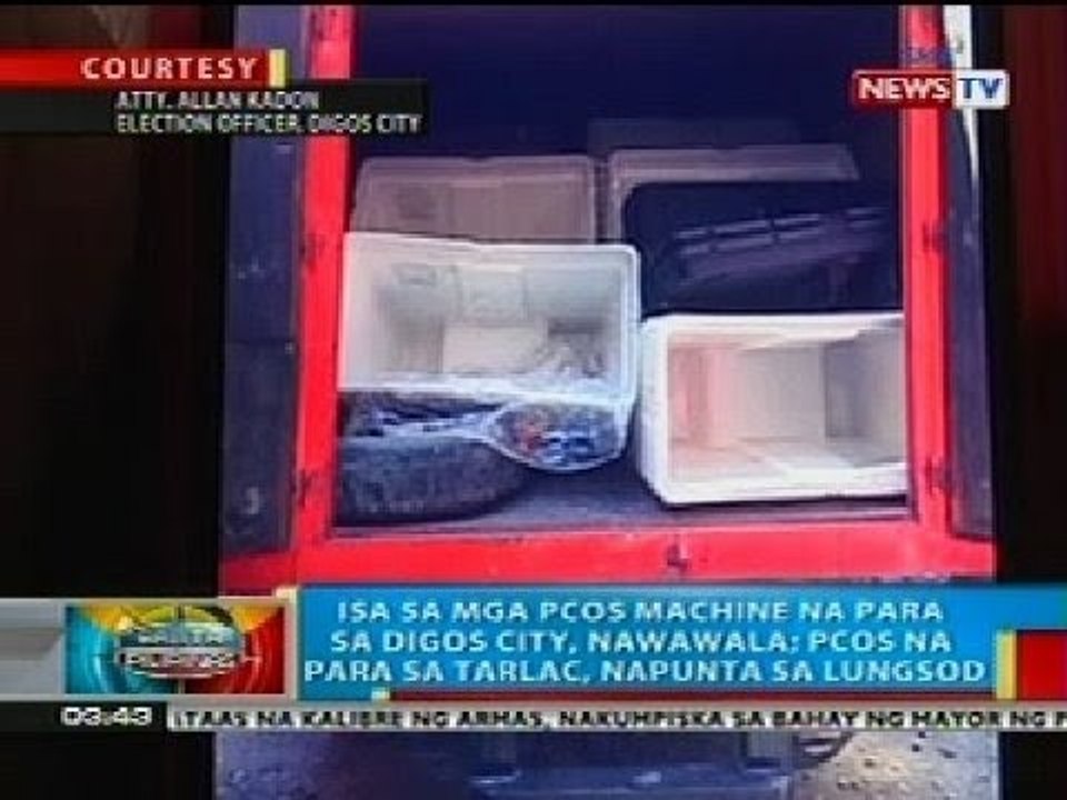 BP: PCOS machine na para sa Tarlac, naligaw at napunta sa Digos City, Davao del Sur