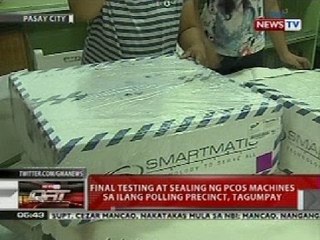 QRT: Final testing at sealing ng PCOS machines sa ilang polling precinct, tagumpay