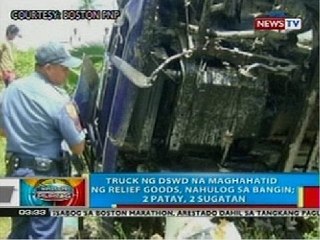 BP: Truck ng DSWD na maghahatid ng relief goods, nahulog sa bangin sa Boston, Davao Oriental