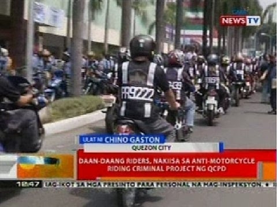BT: Daan-daang riders, nakiisa sa anti-motorcyc...