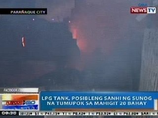 NTG: LPG tank, posibleng sanhi ng sunog sa Parañaque City