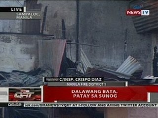 QRT: Anggulong Arson, isa sa mga iniimbestigahan sa sunog na ikinamatay ng 2 bata