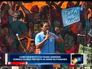 Saksi: Ilang kandidato sa pagka-senador, dumalo sa mga protesta sa Araw ng Paggawa
