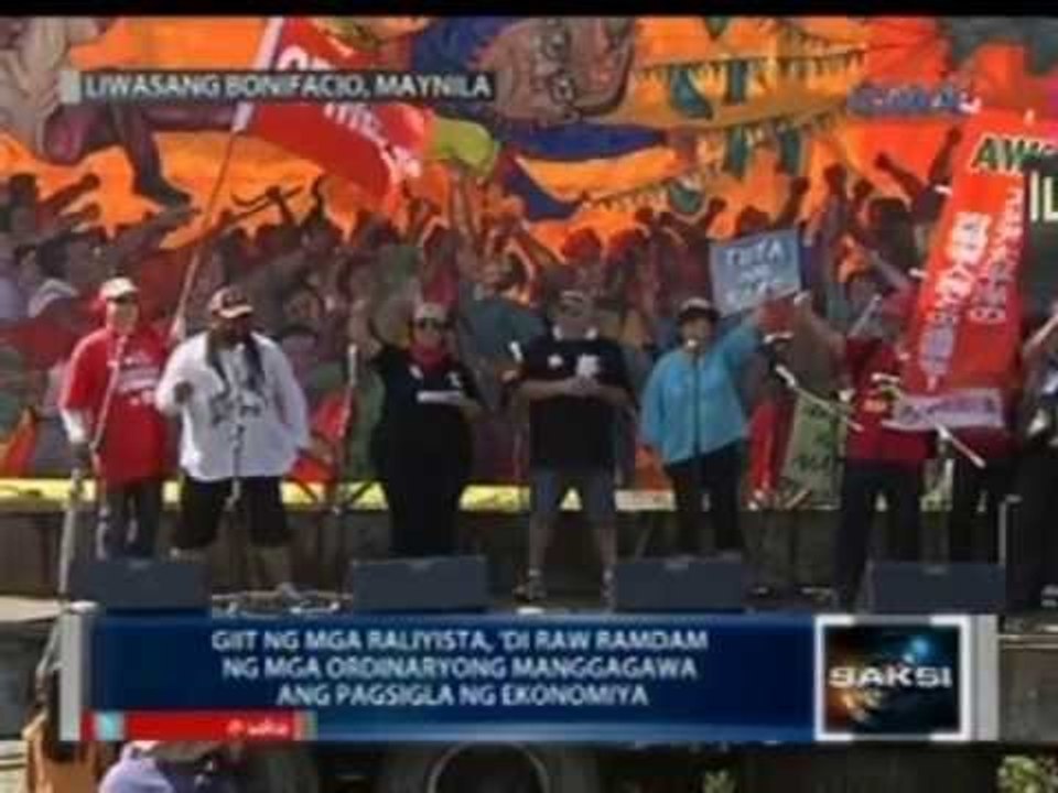 Giit ng raliyista, 'di raw ramdam ng mga ordinaryong manggagawa ang pagsigla ng ekonomiya