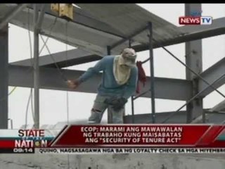 Labor groups, hiniling kay PNoy na gawing 'urgent' ang pagsasabatas ng 'Security of Tenure Act'