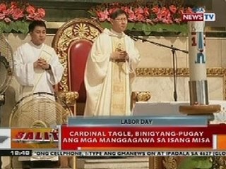 BT: Cardinal Tagle, binigyang-buhay ang mga manggagawa sa isang misa