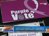 NTG: Purple Movement, nag-endorso ng pitong senatorial candidate