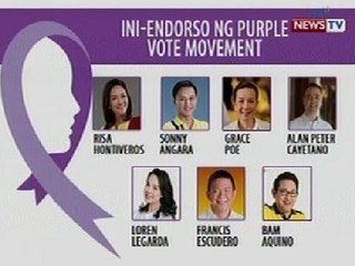 SONA: 7 senatorial candidates, inendorso ng Purple Vote Movement