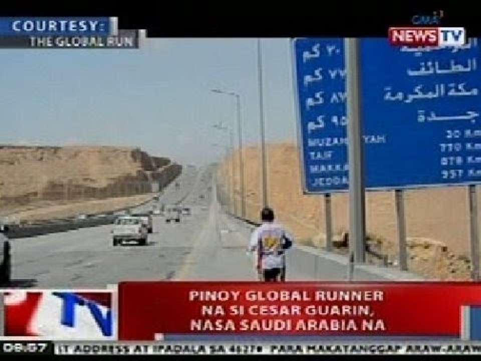 NTVL: Pinoy global runner na si Cesar Guarin, nasa Saudi Arabia na