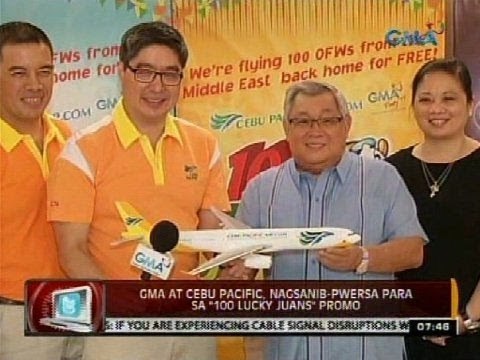 24 Oras: GMA at Cebu Pacific, nagsanib-pwersa para sa 100 Lucky Juans Promo