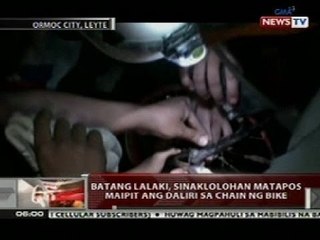 QRT: Batang lalaki sa Leyte, sinaklolohan nang maipit ang daliri sa chain ng bike