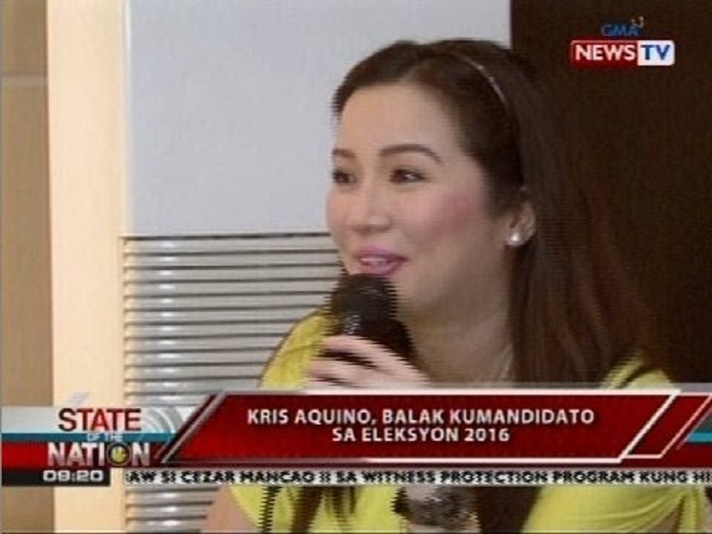 SONA: Kris Aquino, balak kumandidato sa eleksyon 2016