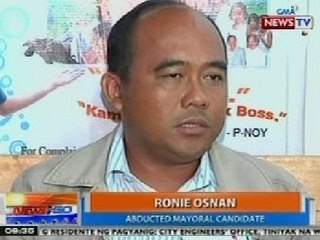 NTG: Mayoral candidate Ronie Osnan, 'di raw dinukot kundi kinausap lang ng isang armadong grupo