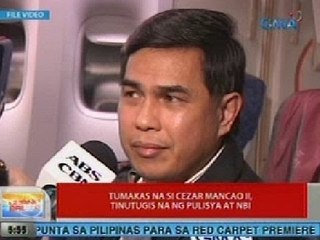 UB: Tumakas na si Cezar Mancao II, tinutugis na ng pulisya at NBI