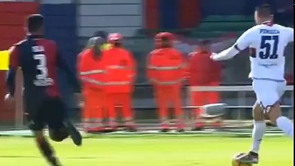 Marco Capuano red card - Cagliari vs Genoa 4-1  15.01.2017