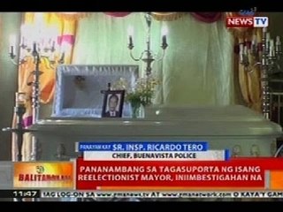BT: Pananambang sa tagasuporta ng reelectionist mayor sa Bohol, iniimbestigahan na