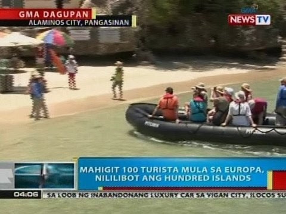 BP: Mahigit 100 turista mula sa Europa, nililibot ang Hundred Islands sa Pangasinan