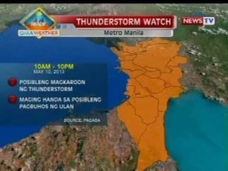 BT: Weather update as of 12:24 p.m. (May 10, 2013)