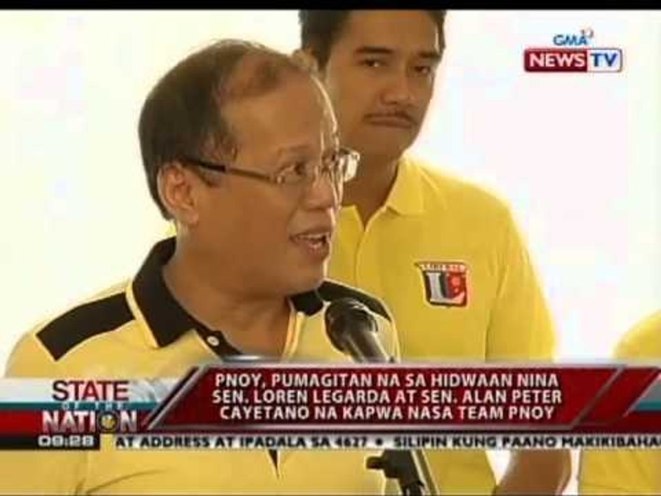 SONA: PNoy, pumagitna na sa hidwaan nina Sen. Legarda at Sen. Cayetano na kapwa nasa Team Pnoy