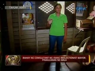 24 Oras: Bahay ng consultant ng isang reelectionist mayor sa Tayum, Abra, pinaulanan ng bala