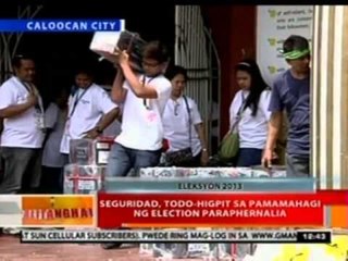 BT: Seguridad, todo-higpit sa pamamahagi ng election paraphernalia sa Caloocan