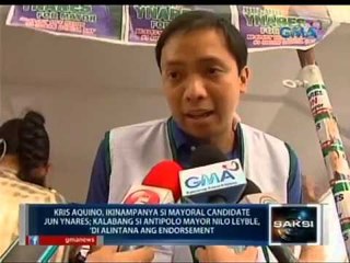 Saksi: Kris Aquino, ikinampanya si Mayoral Candidate Jun Ynares