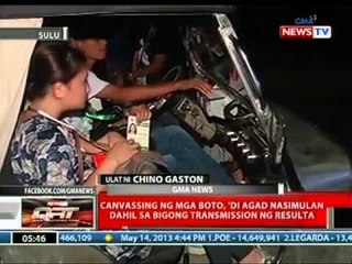 QRT: Canvassing ng mga boto sa Sulu, di agad nasimulan dahil sa bigong transmission ng resulta