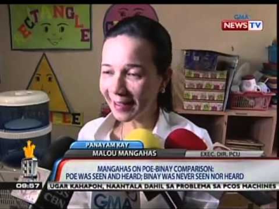 Malou Mangahas on Poe-Binay comparison: Poe was seen and heard; Binay was never seen nor heard