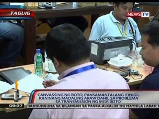 NTG: Canvassing ng boto, pansamantalang itinigil kaninang madaling araw