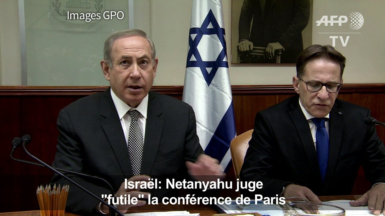 Israël: Netanyahu juge "futile" la conférence de Paris