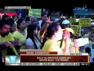 24 Oras: Rally sa Antipolo laban kay Mayor-elect Jun Ynares