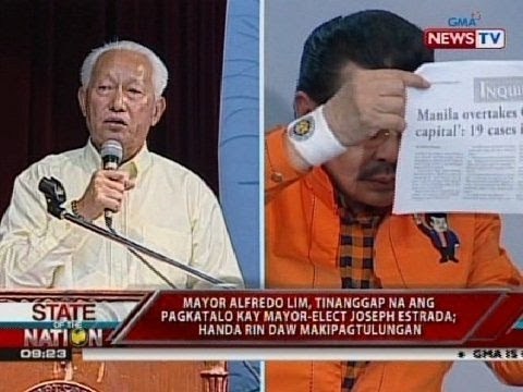SONA: Mayor Alfredo Lim, tinanggap na ang pagkatalo kay Mayor-elect Joseph Estrado