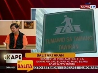 KB: Presidential Proclamation 115-A, idineklara ang buwan ng Mayo bilang road safety month