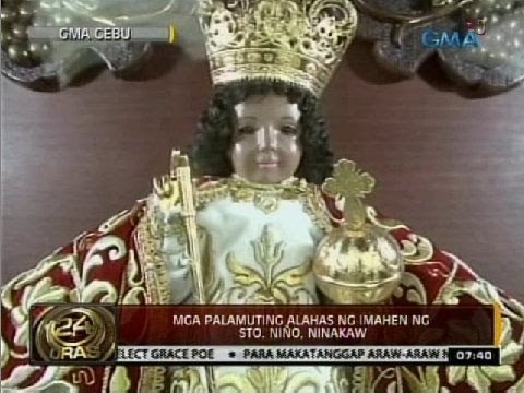 24 Oras: Mga palamuting alahas ng imahen ng Sto. Niño, ninakaw sa isang simbahan sa Cebu City