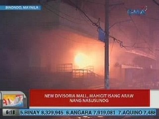 UB: New Divisoria Mall sa Maynila, mahigit isang araw nang nasusunog