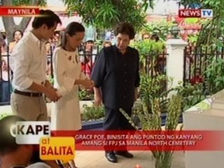 KB: Grace Poe, binisita ang puntod ng kayang amang si FPJ