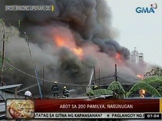 24 Oras: Abot sa 200 pamilya, nasunugan sa Brgy. Bagong Lipunan, Q.C.
