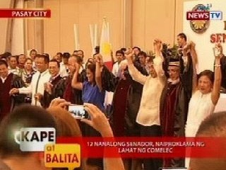 KB: 12 nanalong senador, naiproklama ng lahat ng Comelec