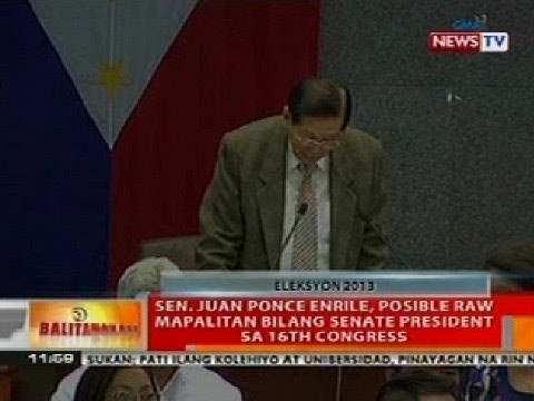 BT: Sen. Juan Ponce Enrile, posible mapalitan bilang Senate Pres. sa 16th Congress