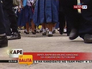 KB: DepEd, inaprubahan ang hanggang 15% porsyentong tuition hike