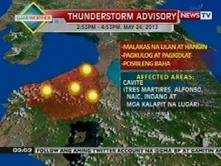 BP: Weather update as of 3:53 p.m. (May 24, 2013)