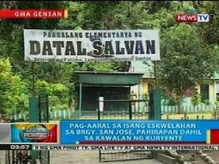 BP: Pag-aaral sa isang eskwelahan sa Brgy. San Jose, GenSan, pahirapan dahil walang kuryente